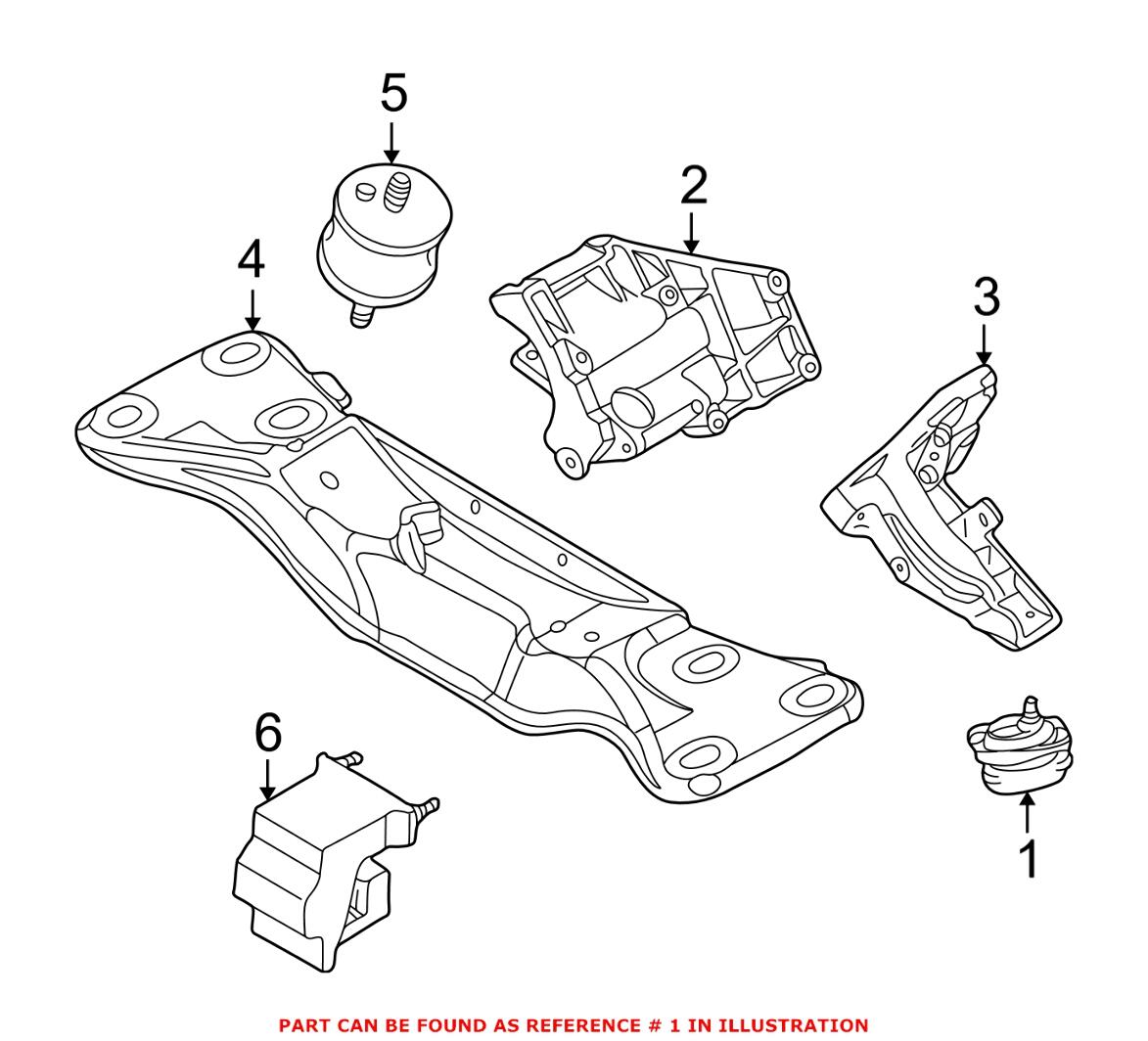 BMW Engine Mount - Driver Side 22111092895